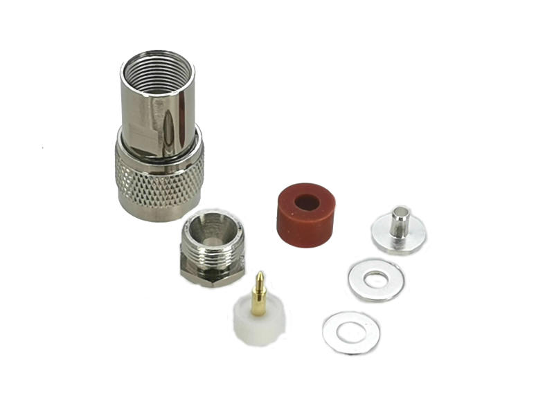 Description Picture 5 of item1Pcs Connector N Male plug Clamp RG58 RG142 / RG8X / RG5 RG6 / RG8 Straight & Right Angle RF Adapter Coaxial Wire Terminals