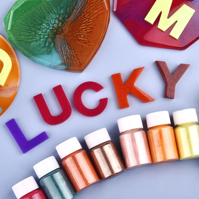 Description Picture 6 of item10g/Bottle Pearlescent Natural Mica Mineral Powder Epoxy Resin Soap Candle Dye Pearl Pigment DIY Jewelry Crafts Making Accessory