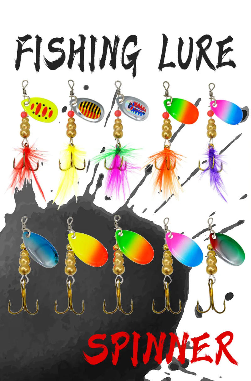 Description Picture 2 of itemWALK FISH Fishing Lure Hand Shake Rotation Sequins 3g 4.5g Spin Bait Metal Artificial Lures Mandarin Bass Spinner Compound Baits