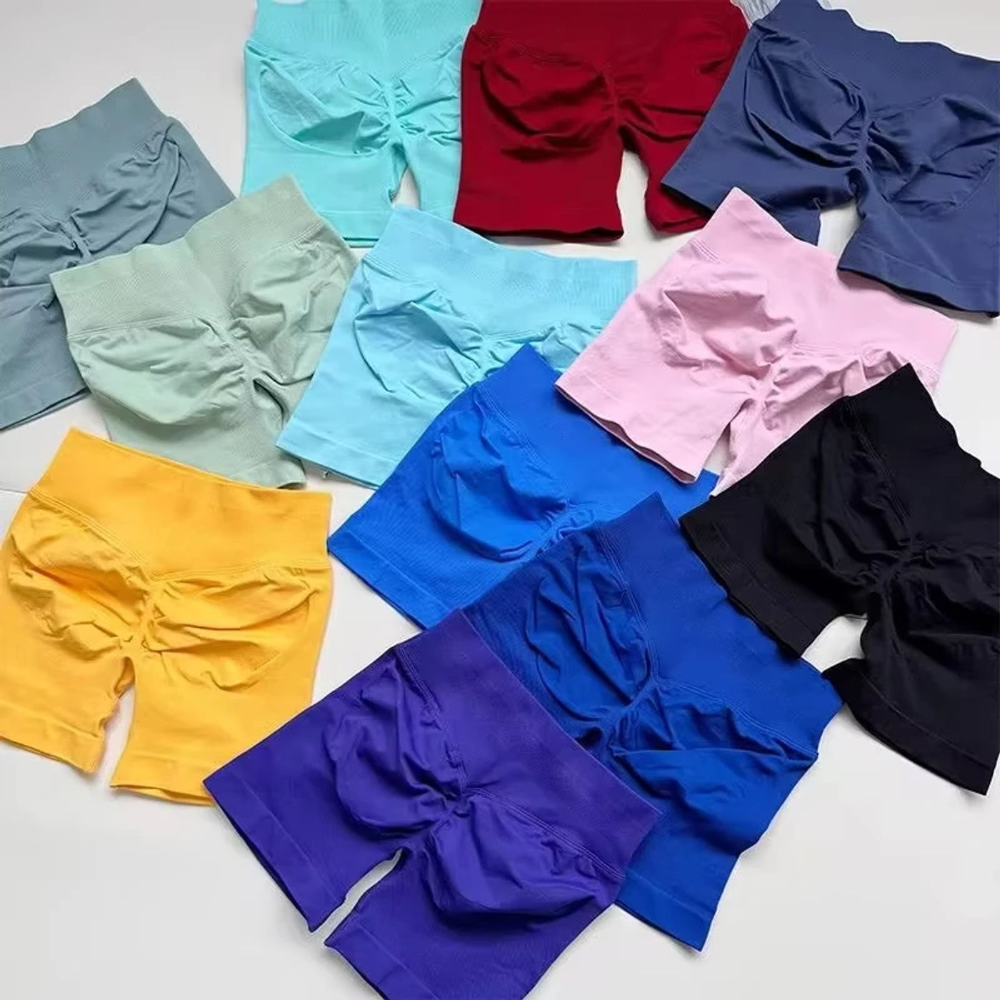 Description Picture 4 of itemYoga Shorts, Cycling Shorts, 2025 Shorts, Seamless Low-rib Belt, Fitness Shorts, Wrinkled Buttocks, Stretching, Running