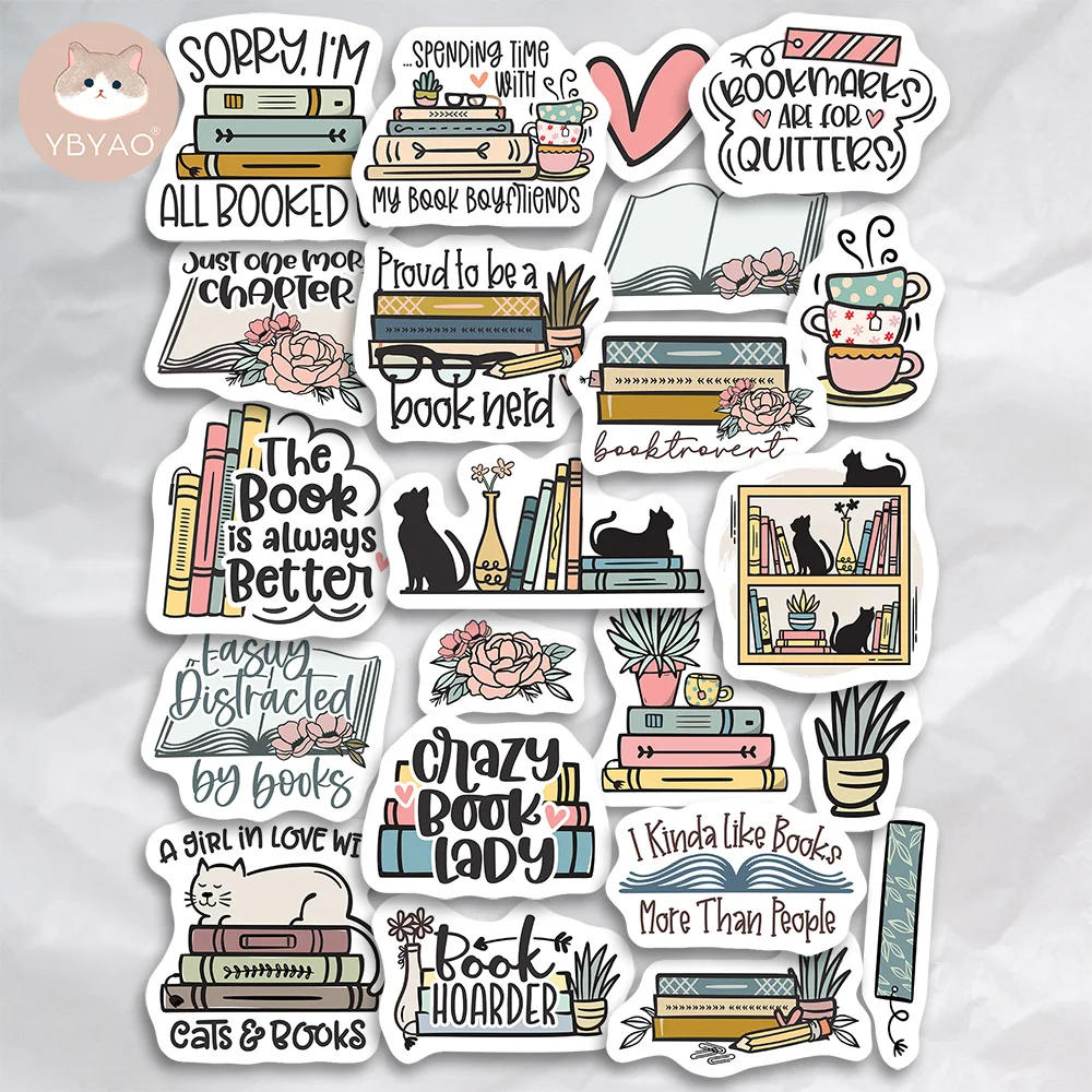 Description Picture 2 of itemCartoon Flower Book Stickers Die Cut Waterproof Water Bottle Stickers Laptop Decorative Scrapbooking Luggage Stationery Stickers