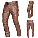 2023 Explosive Men's Pocket Punk Retro Goth Leather Pants Casual PU Leather Pants Men Clothing No Belt Big Size S-5XL