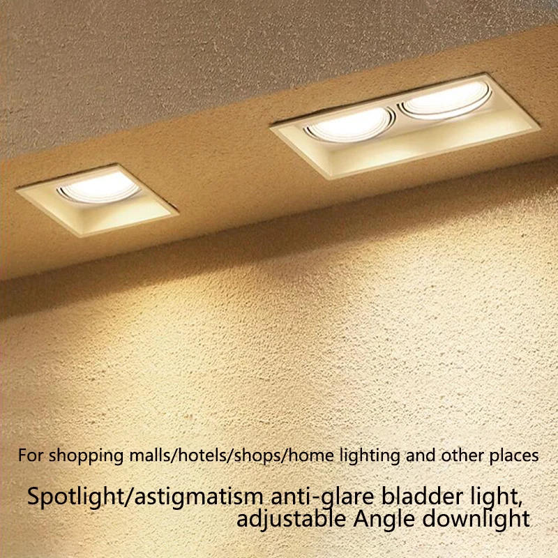 Description Picture 6 of itemSuper Bright Recessed square LED Dimmable Downlight COB 10w15W LED Spot light Grille lamp LED decoration Ceiling Lamp AC85-285V