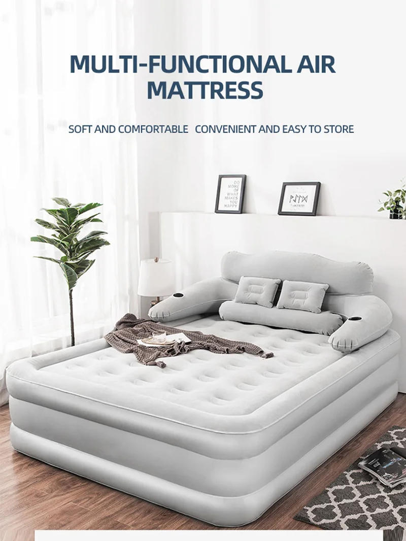 Description Picture 3 of item150*203cm Camping Air Bed with Backrest with Electric Pump Camping Mattress Automatic Inflatable Air Cushion Bed