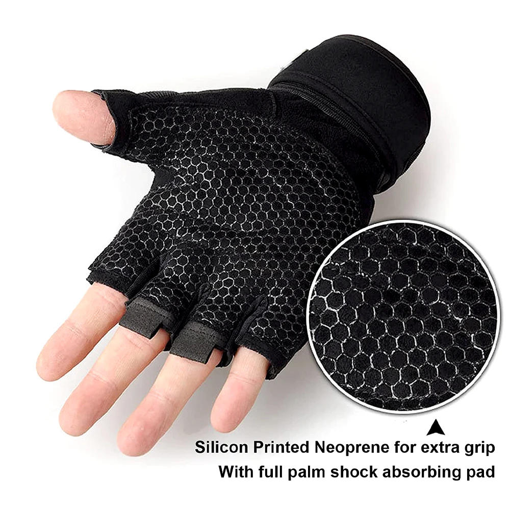 Description Picture 5 of item1 Pair Workout Gloves, Antislip Weight Lifting Gloves, Superior Grip & Palm Protection for Weightlifting, Fitness, Gym, Cycling