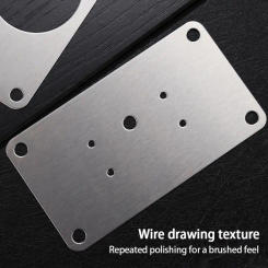 Cabinet Hinge Repair Plate Kit Stainless Steel Door Hinge Mounting Plate With Holes For Home Kitchen Cupboard Furniture