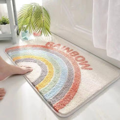 Cartoon Floor Mat, Bathroom, Water Absorption, Household Toilet, Doorstep, Bathroom, Non Slip Entrance Mat, Bedroom Carpet
