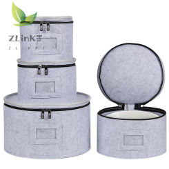 Felt Storage Bag Glass Cup Rack Cooking Plate Soup Spoon Case Dish Fabric Holder Travel Kitchen Accessories Shelf Organizer