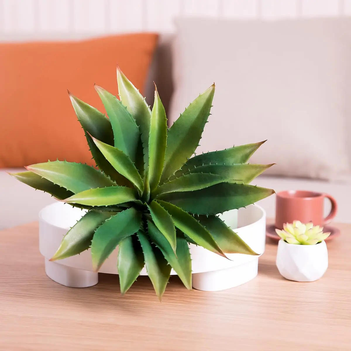 Description Picture 3 of itemLarge Artificial Plants Fake Agave Succulent PlantBig Size Faux Succulents Stems for Indoor Outdoor Realistic Natural Home Decor