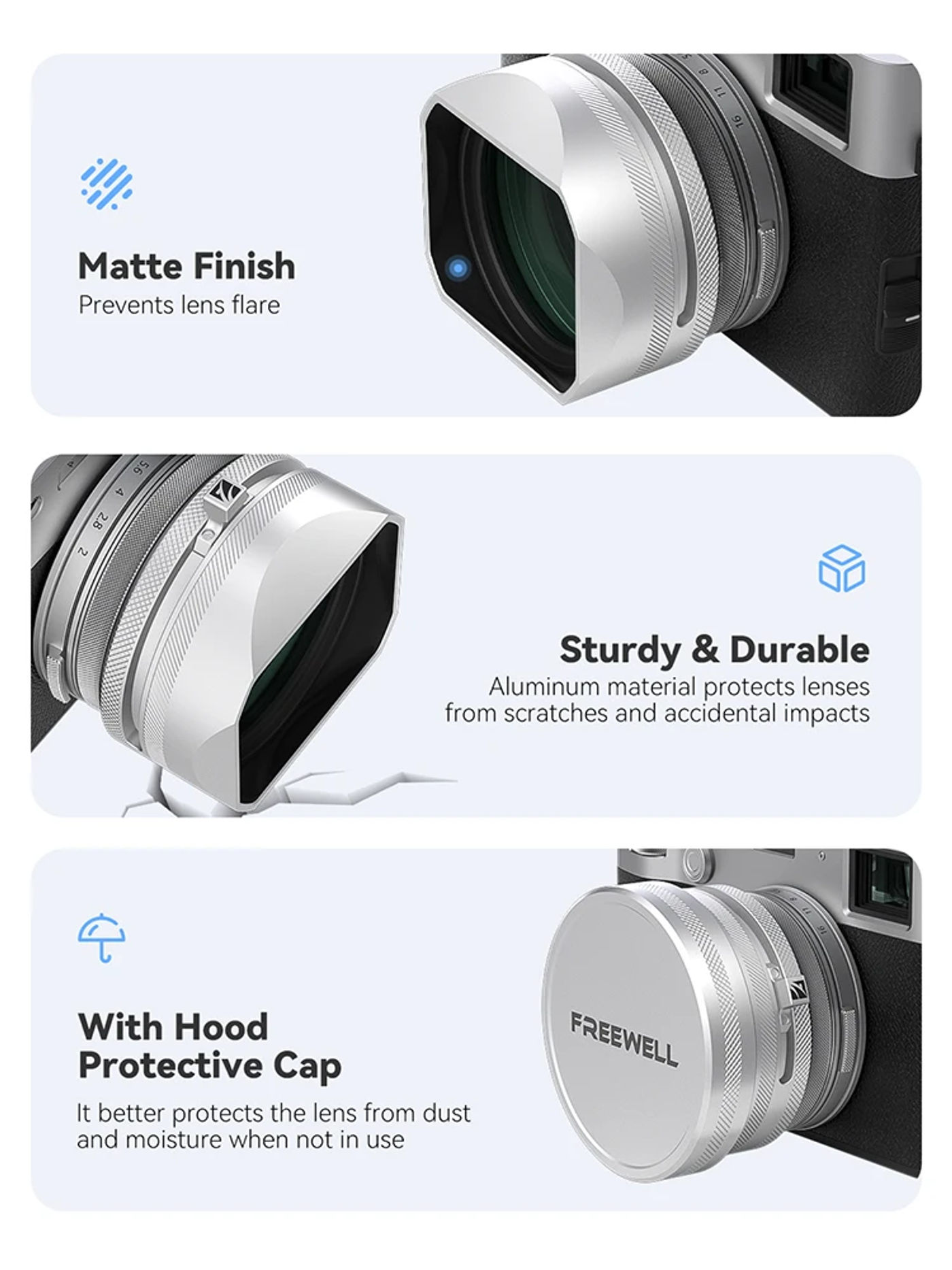 Description Picture 5 of itemFreewell New Style CPL/GMIST Filter With Lens Hood Compatible With fujifilm X100VI X100V X100S X100T X100F Fuji Series Cameras