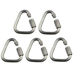5PCS Quick Link Triangle Locking Carabiner Heavy Duty Delta Rigging Hardware Quick Links SS304
