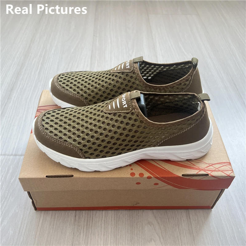Description Picture 4 of itemSummer Sneakers Shoes for Men Breathable Mesh Lightweight Casual Walking Shoes Slip-On Driving Men Loafers Zapatos Casuales