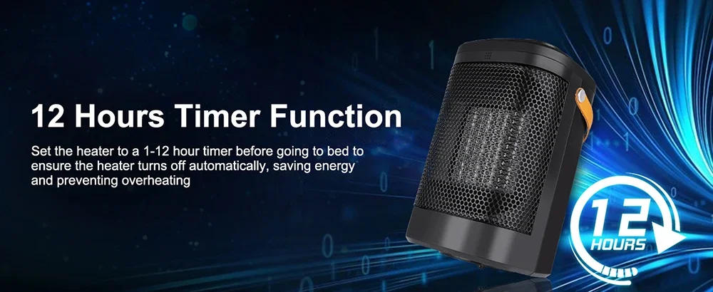 Description Picture 2 of itemWarm Air BlowerLow Noise 750W/1500W Ptc Portable Fan Heater Room Heater Small Space Electric Heater Fan With Remote Controlled