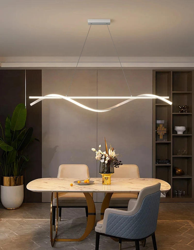 Description Picture 6 of itemModern LED Pendant Light Kitchen Dining Room Lamp 90-260V 40W Ceiling Chandelier Lustre Minimalist Home Decoration Light Fixture