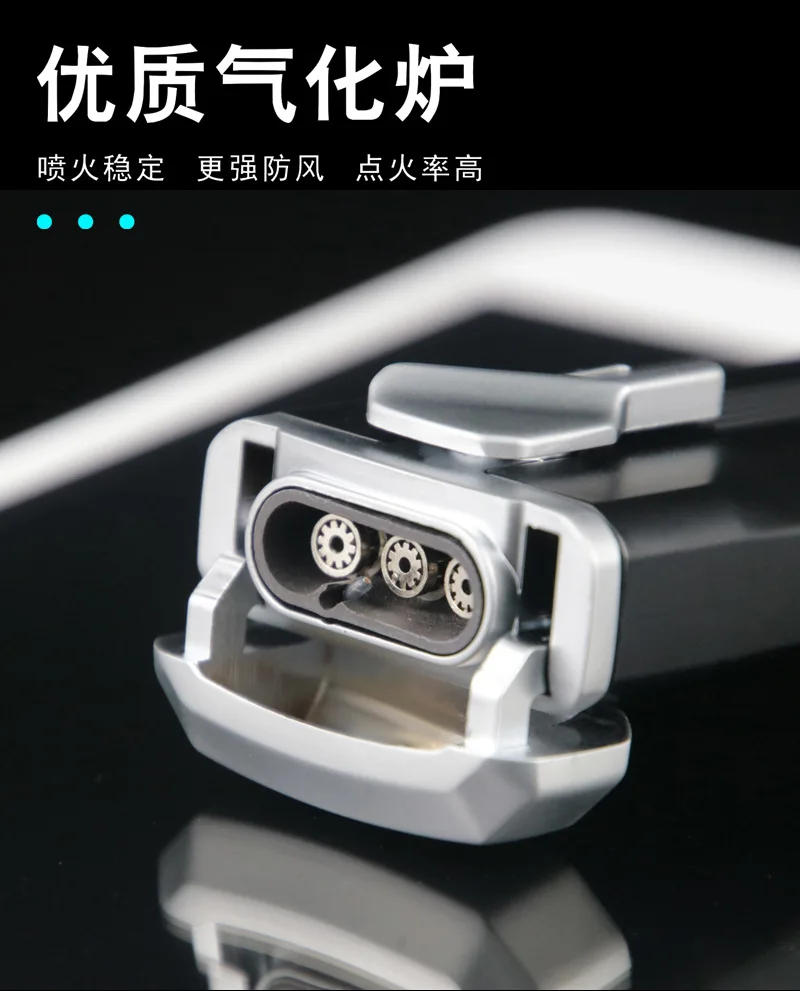 Description Picture 3 of itemUnusual Turbo Torch Cigar Lighter Jet Gas Dedicated Metal Gas Lighters 1300 C Windproof Pipe Smoking Accessories Gadget for Men