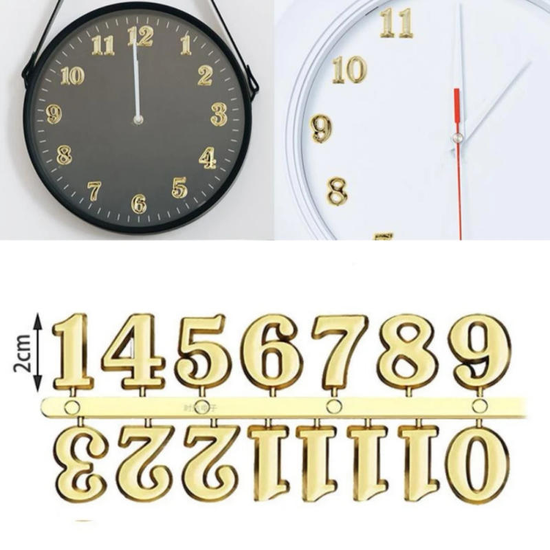 Description Picture 3 of itemAccessories ​Clock Numerals Easy To Use Hot Sale Plastic Reliable Single High 2 Cm Wall Clock Home Room Durable