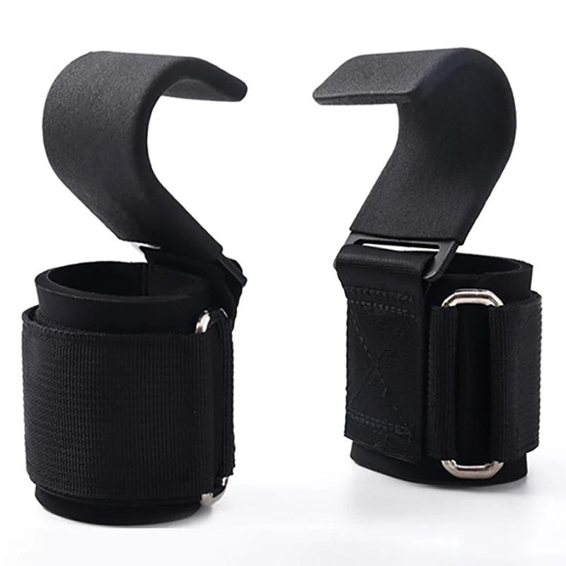 Description Picture 4 of itemWeight Lifting Hook Grips With Wrist Wraps Hand-Bar Wrist Strap Gym Fitness Hook Weight Strap Pull-Ups Power Lifting Gloves