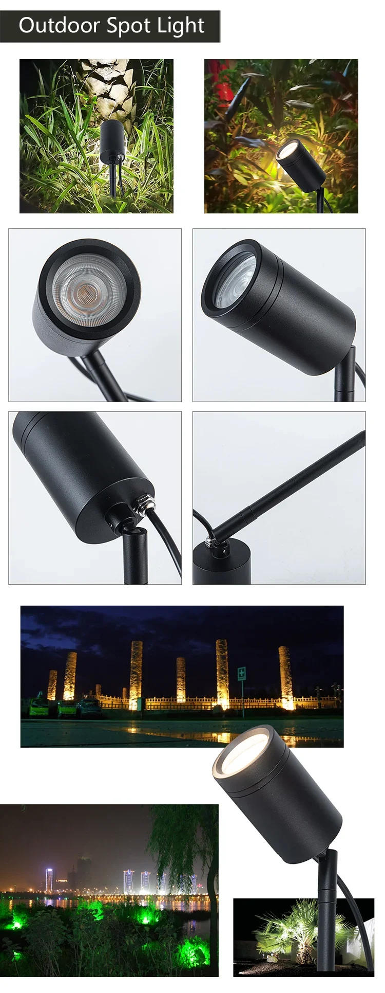 Description Picture 3 of item5W Spike Light LED Lawn Light with Narrow Beam Spotlight, Aluminum Waterproof IP65 Design for Landscape Garden