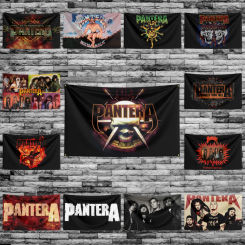 3x5 Ft P-Panteras Heavy Rock Band Flag Polyester Digital Printing Banner for Bedroom Wall Art Out Door Tapestry Decoration
