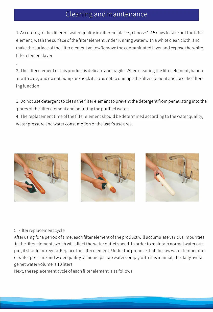 Description Picture 6 of itemWater Purifier System Transparent Whole House Water Filter System Ceramic Filter Tap Water Kitchen Remove 99.99% Contaminants