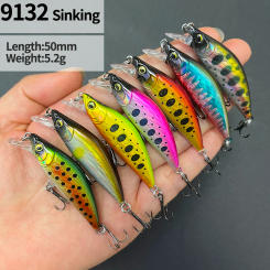 50mm 5.2g Mini Sinking Minnow Lure Fly Fishing Pesca Wobbler for Pike Trout Freshwater Artificial Hard Bait Fishing Equipment
