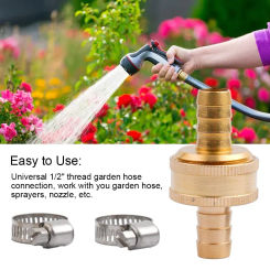 1/2" Garden Hose Brass Mender End Repair Kit Watering Hose Male Female Connector Household Garden Water Equipment Accessories