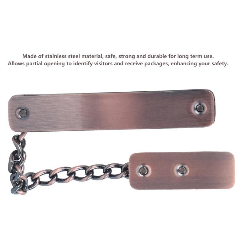 Description Picture 4 of itemDoor Chain Lock Stainless Steel Chain Lock Stainless Steel Safety Guard Anti-Theft Chain Lock Security Door Chain for Home Hotel