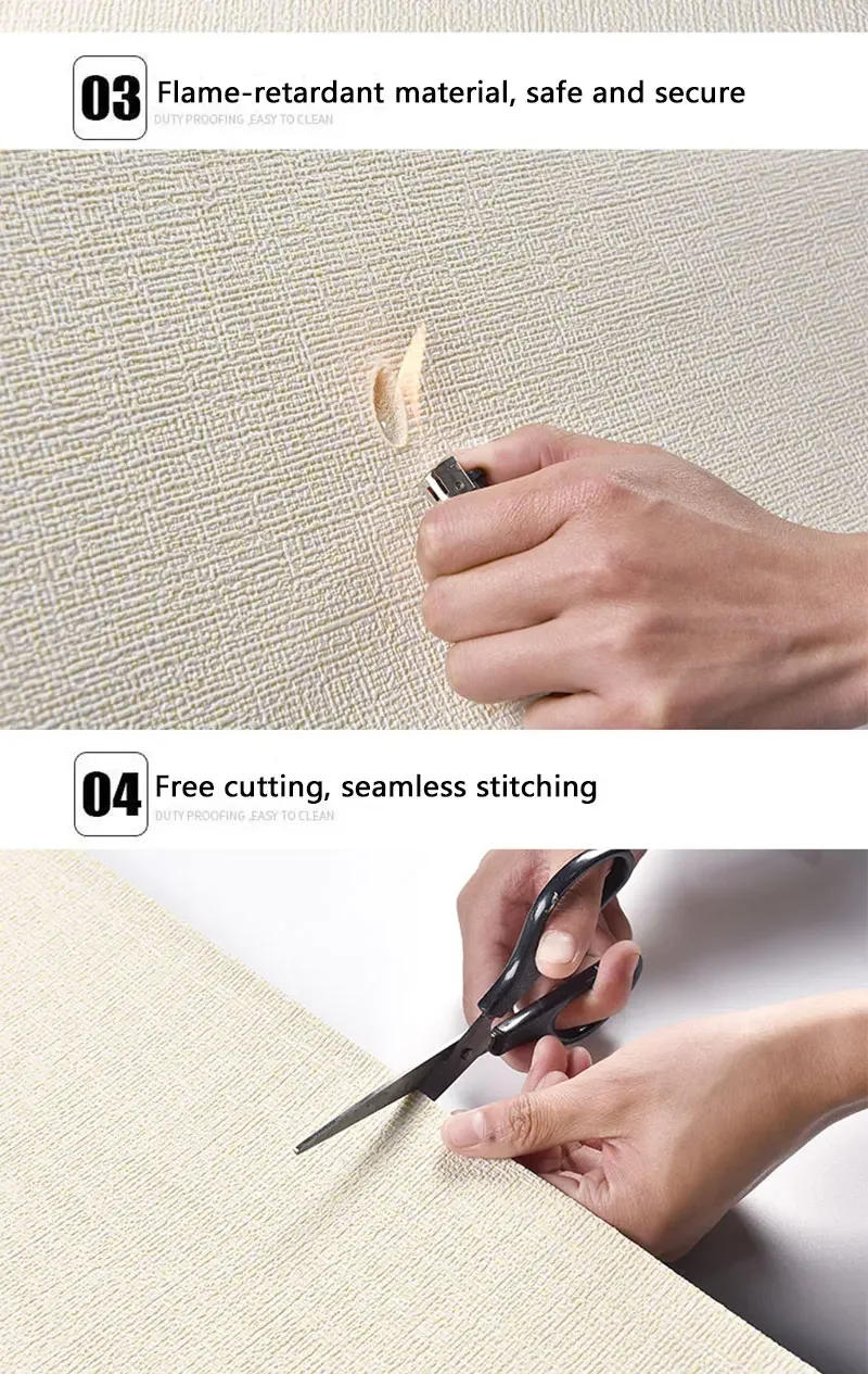 Description Picture 5 of item10m Self Adhesive 3d wall panel Wallpaper Foam Soundproof Waterproof 3D Wall Sticker New Design Bedroom Wallpaper Thickening