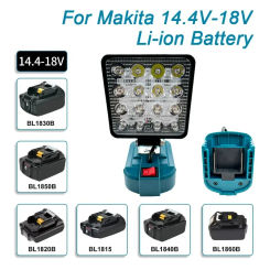 3/4 Inch Cordless LED Spotlight for Makita 18V Lithium Ion Battery Work Light Lighting Power Supply Emergency Lighting with USB