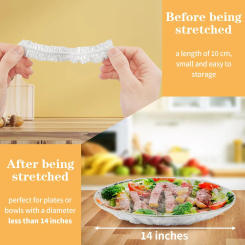 Food grade plastic wrap cover, disposable household plastic wrap cover with elastic mouth bowl cover