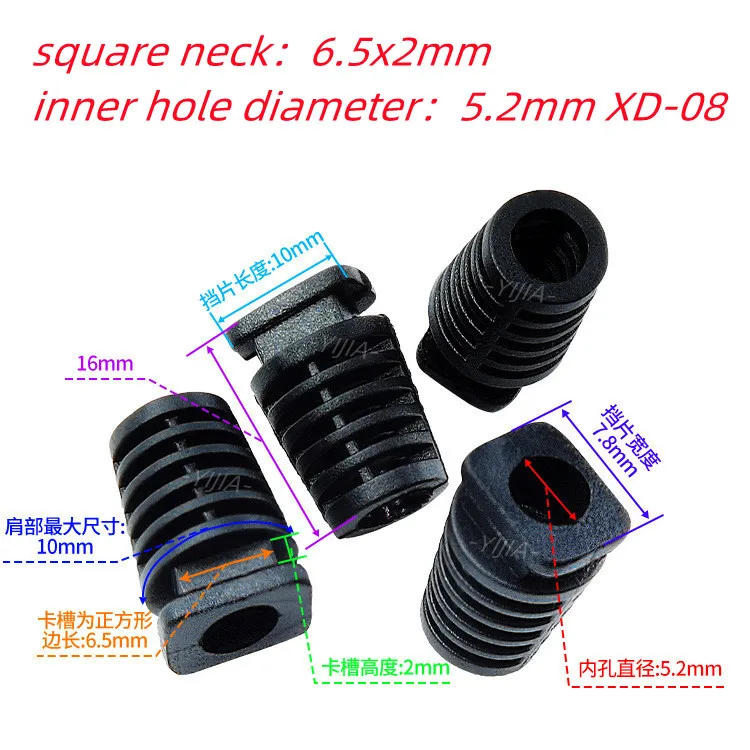 Description Picture 5 of item10pcs Cable Gland Connector Rubber Strain Relief Cord Boot Protector 4.6/5.2/6mm Wire Cable Sleeve Cellphone Charger Power Tool