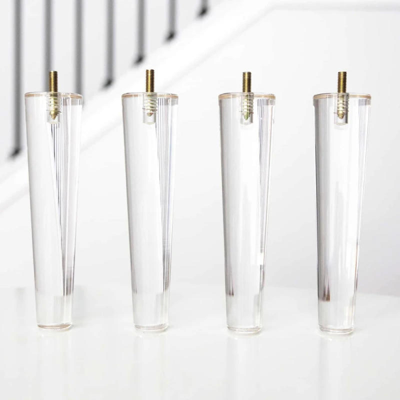 Description Picture 4 of item4pcs Acrylic Furniture Legs Transparent Replacement Sofa Feet Hardware Accessories for Coffee Table Dresser Cabinet Feet 10-20cm