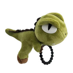 1PC Plush Tyrannosaurus Hair Tie Cartoon Dinosaur Hair Rope Hair Band for Girls Kids (Green)