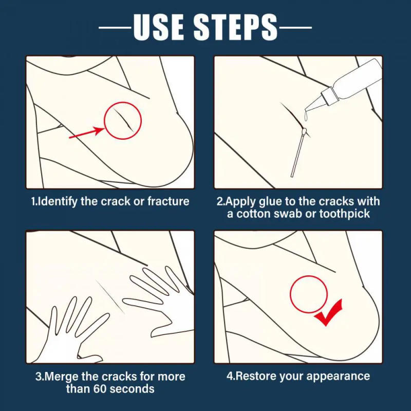 Description Picture 2 of itemTPE Doll Repair Glue Doll Crack Transparent Waterproof Glue Fast Repair Glue No Odor And Quick Drying Strong Repair Fluid Caulk