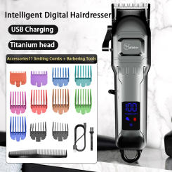 Professional Electric Barber Hair Trimmer For Men Beard Hair Clipper Cordless Hair Cutting Machine Rechargeable,0mm