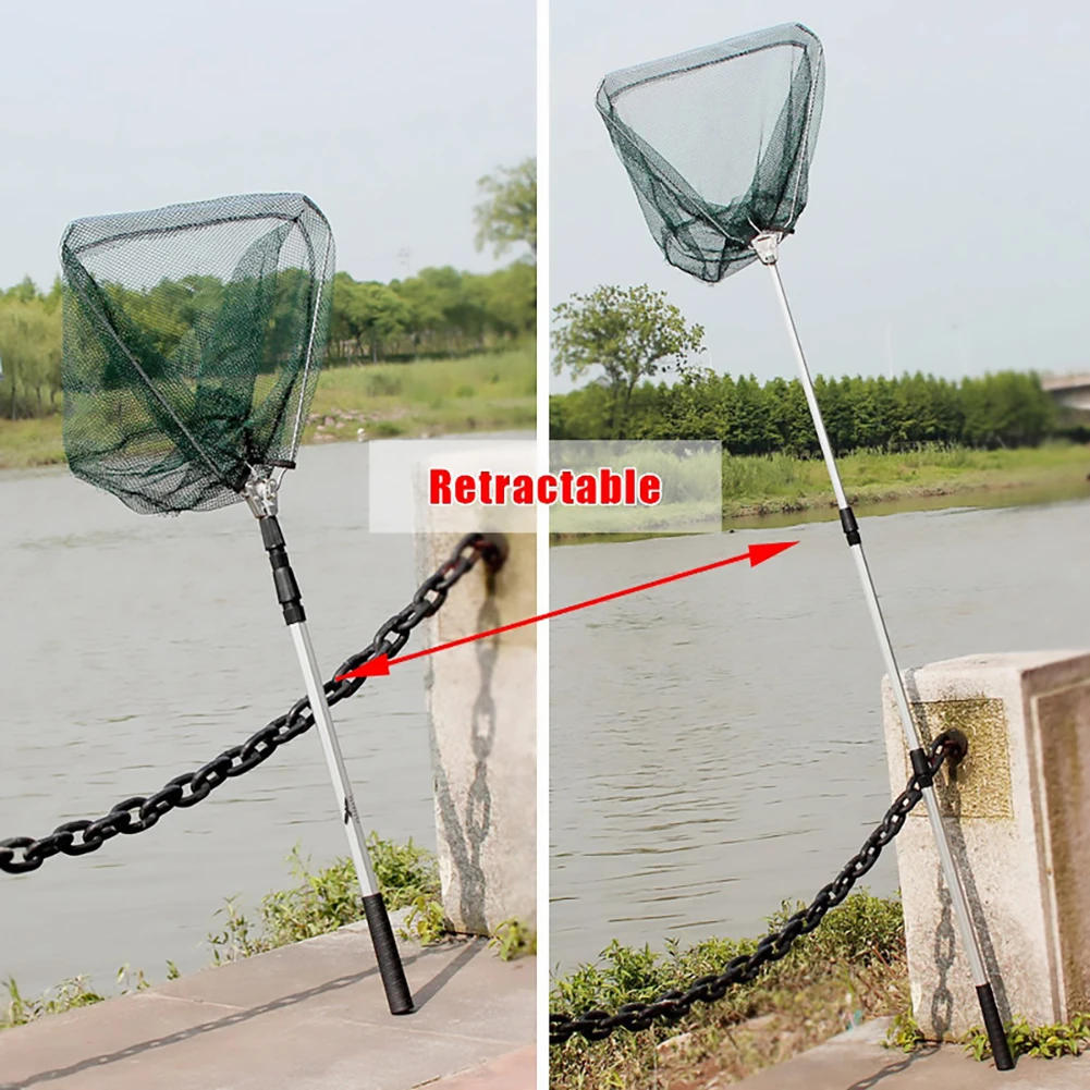Description Picture 6 of itemFishing Landing Net Aluminum Alloy Durable Telescoping Extend to 190cm/130cm/55cm Folding Mesh Safe Fish Catching Releasing
