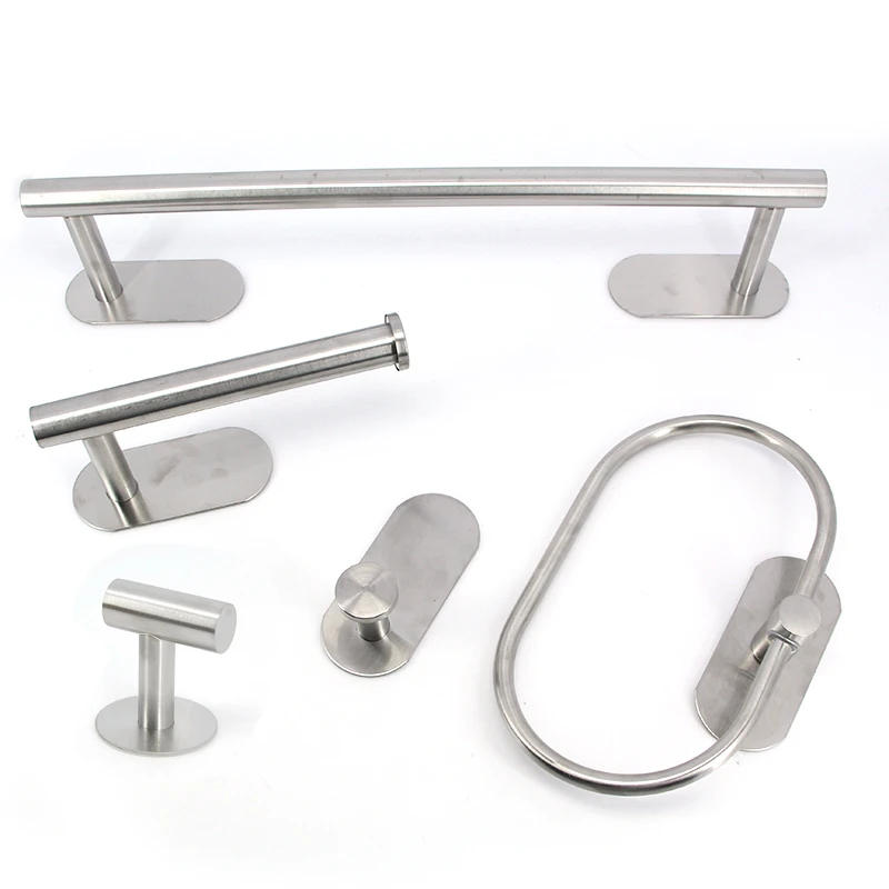 Description Picture 2 of itemTowel Bar for Bathroom No Drilling Stainless Steel without drill Bathroom Accessories Sets Toilet Tissue Roll Paper Holder Rack