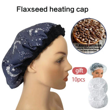 Hair Care Beauty Microwavable Hot Head Thermal Heat Cap Diffuser Oil Steamer Bonnet Nursing Heating Starry Sky Pattern Casquette