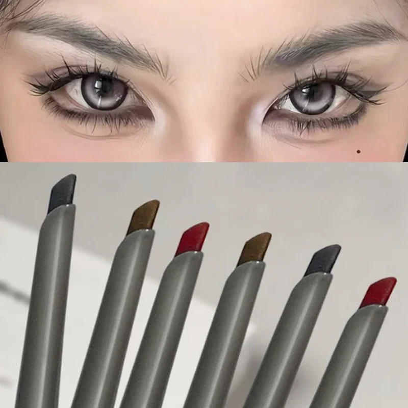 Description Picture 4 of itemSilky Lasting Scythe Eye Liner Pencil Natural Matte Wine Red Lying Silkworm Eyeliner Pen Easy To Color for Beginners Eye Makeup