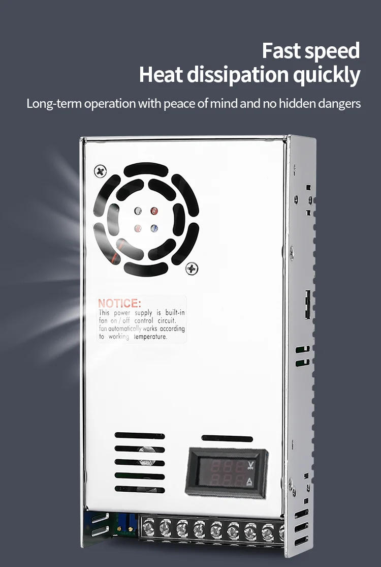 Description Picture 5 of itemMZMW 600W Switching Power Supply 12V 24V 36V 48v 60V 72V 80V 110V 220V Adjustable with Digital Display Transformer Industry SMPS