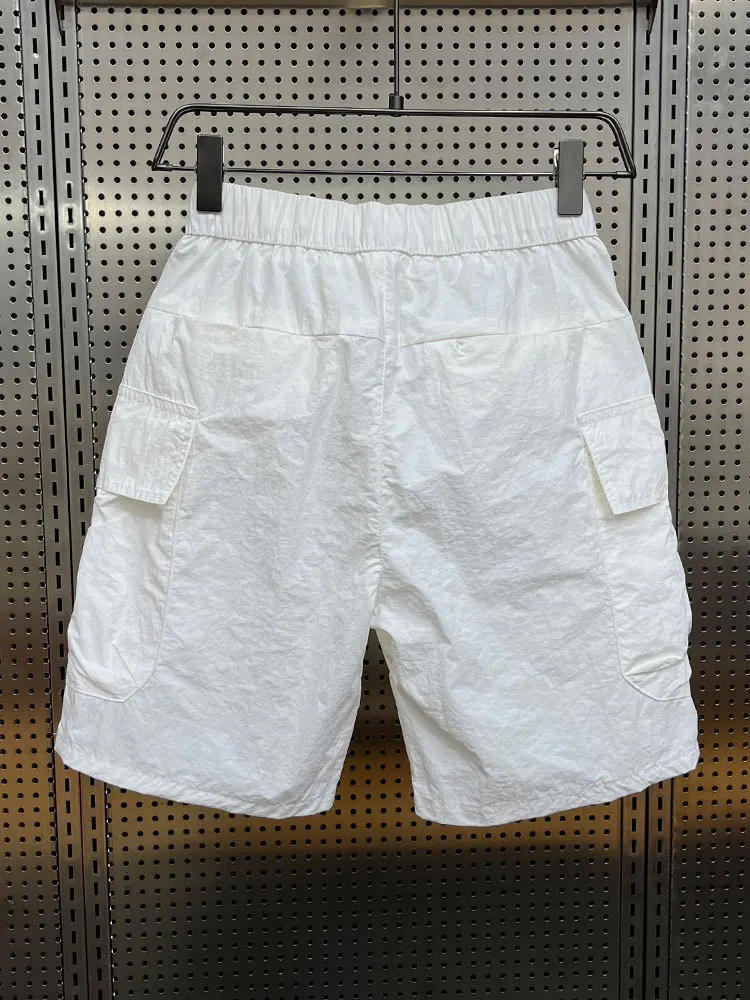 Description Picture 6 of item2024 Summer Ice Thin Running Shorts Men Casual Elastic Waist Quick Dry Sports Style Fitness Jogging Breathable Beach Shorts