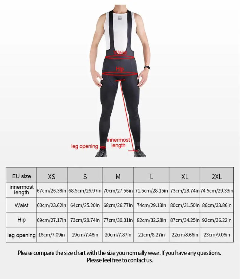 Description Picture 3 of itemLAMEDA Cycling Bib Pants Spring Quick-dry Men's Bike Pants Long Padded Bicycle Cycling Tights Leggings Outdoor MTB Riding Pants