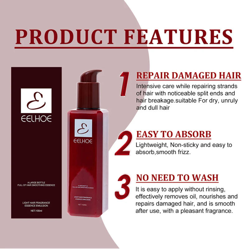 Description Picture 5 of itemLeave-in Conditioners Smooth Hair Care Essence Conditioner Improve Dryness Repair Hair Damaged By Ironing Dyeing Hair Mask 100ml