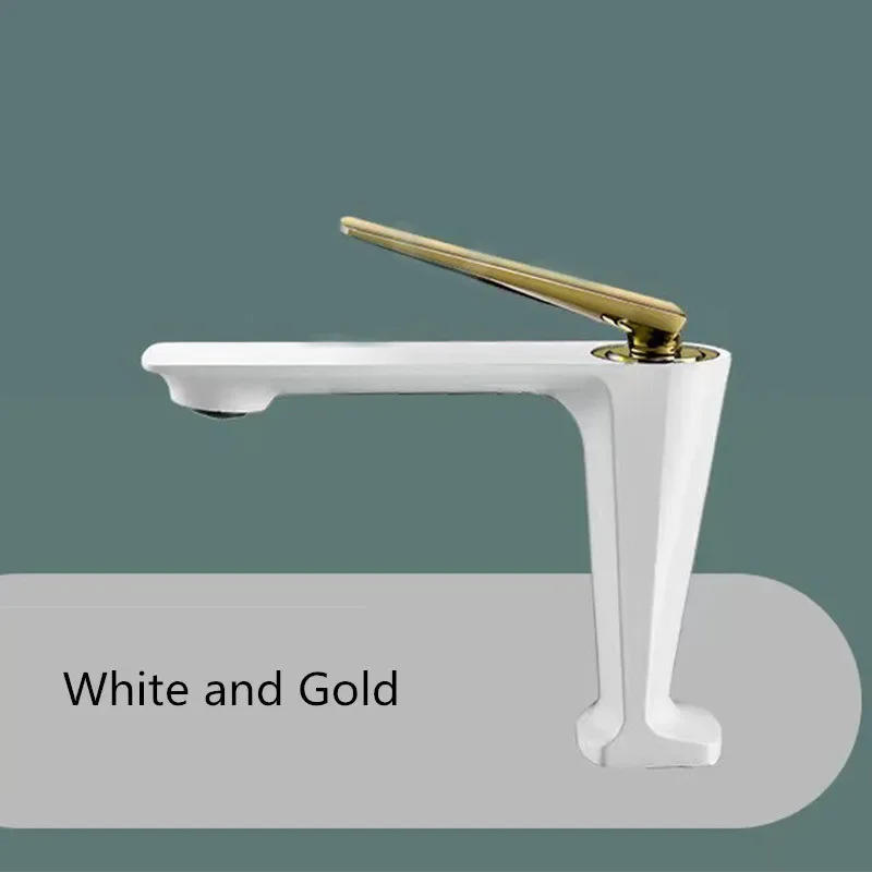Description Picture 6 of itemBrushed Gold Bathroom Faucet Rose Gold Basin Hot and Cold Black Sink Deck Mounted Toilet Mixer Water Tap