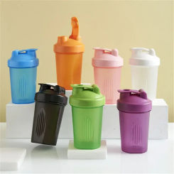 400ml Fitness Sports Water Bottle Fashion Simple Shaker Cup Protein Powder Nutrition Milkshake Mixing Cup with Scale Water Cup