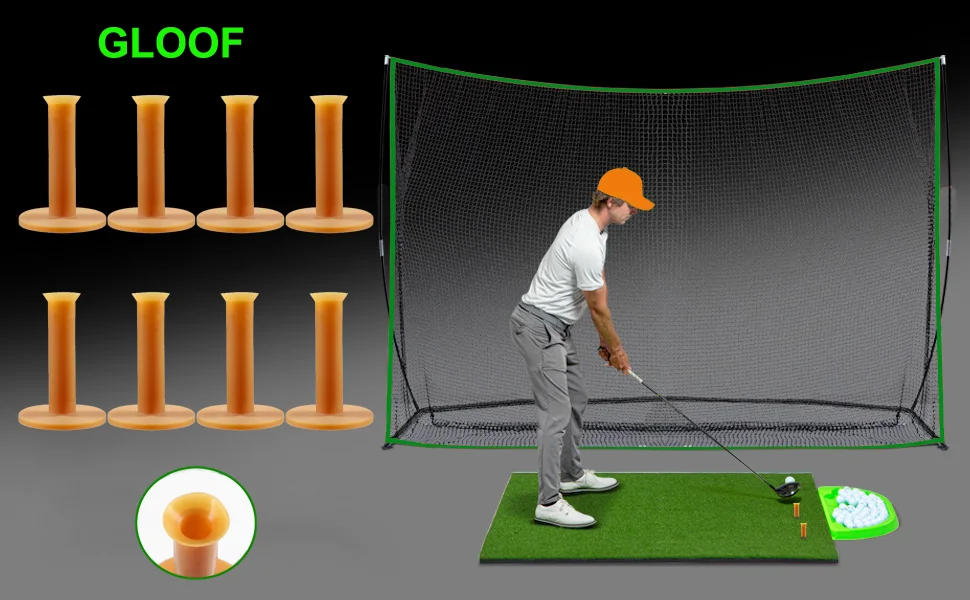 Description Picture 2 of item8pcs 75cm Rubber Golf Tees for Mats,Driving Range Tees Golf Mat Tees Fit for Practice Mat Indoor Outdoor Simulator