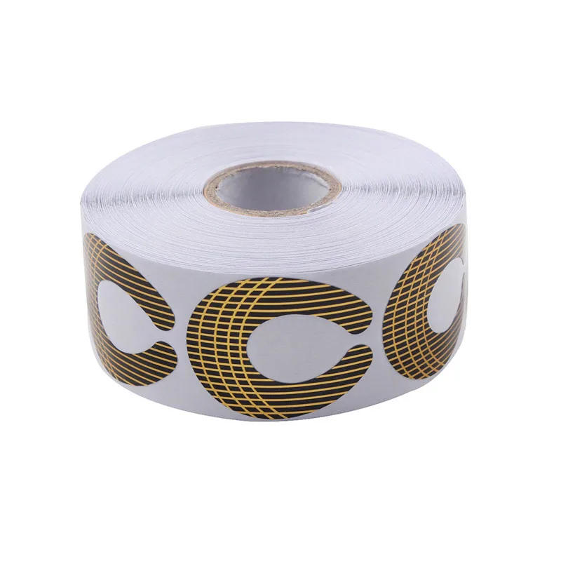 Description Picture 6 of item100/500Pcs C Shape Nail Form Tools Nail Art Extension Molds Stickers Tips Nail Forms UV Gel Acrylic DIY Manicure Tools