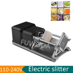 110V-240V Stainless Steel Potato Cucumber Strip Slicer Vegetable Cutting Machine Electric Commercial French Fries Cutter Machine