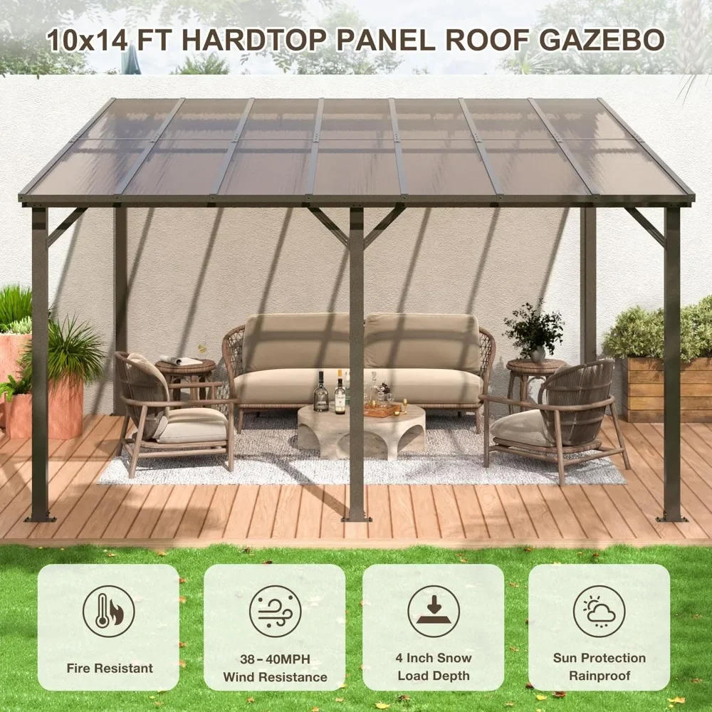 Description Picture 5 of itemGazebo, Outdoor Gazebos on Clearance with Aluminum Frame, Wall Mounted Gazebo & Pergola, Lean to Gazebo Awnings