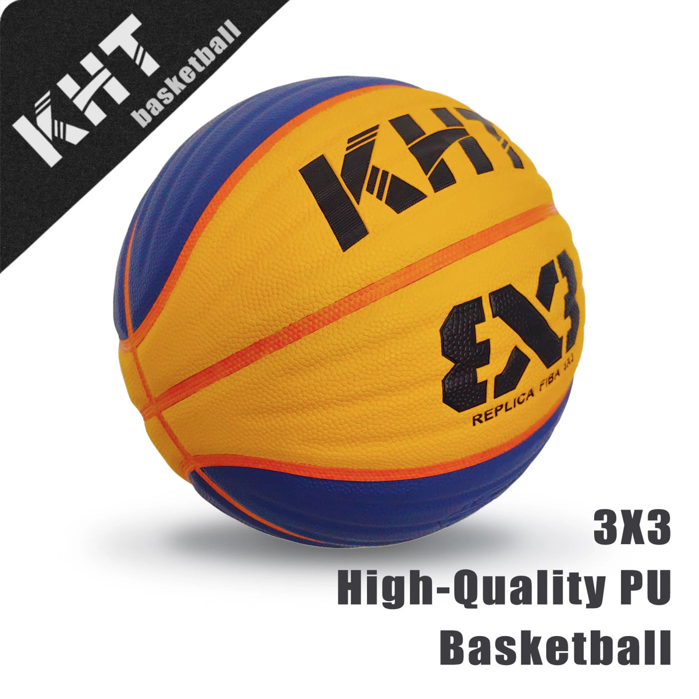 Description Picture 2 of itemKHT Basketball 3X3 Match High Elasticity and Grip PU Ball Street Training Performnce Size 6/Size 7 for Women &  Men